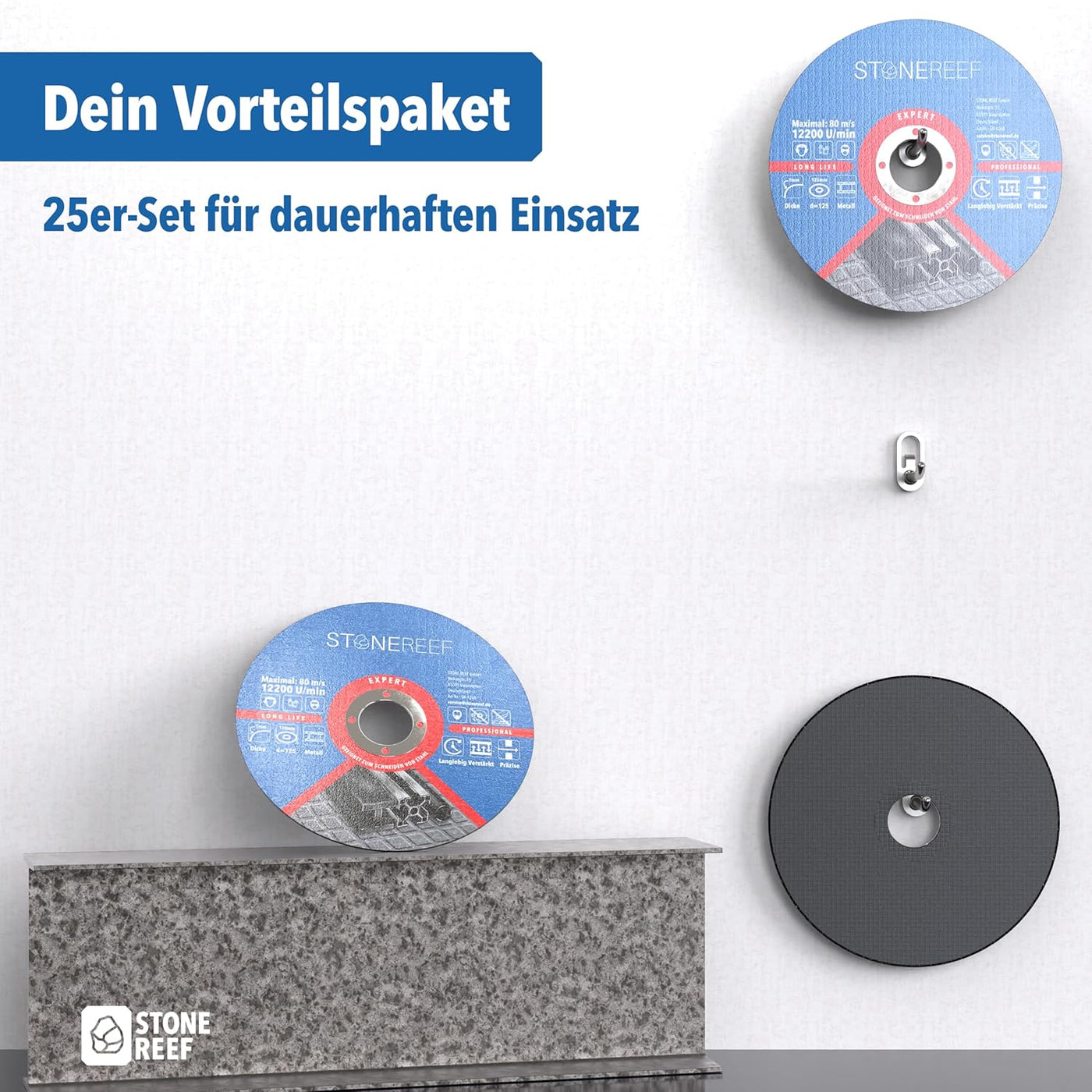 Trennscheiben im 25er-Set als praktisches Zubehör für den Winkelschleifer – STONE REEF