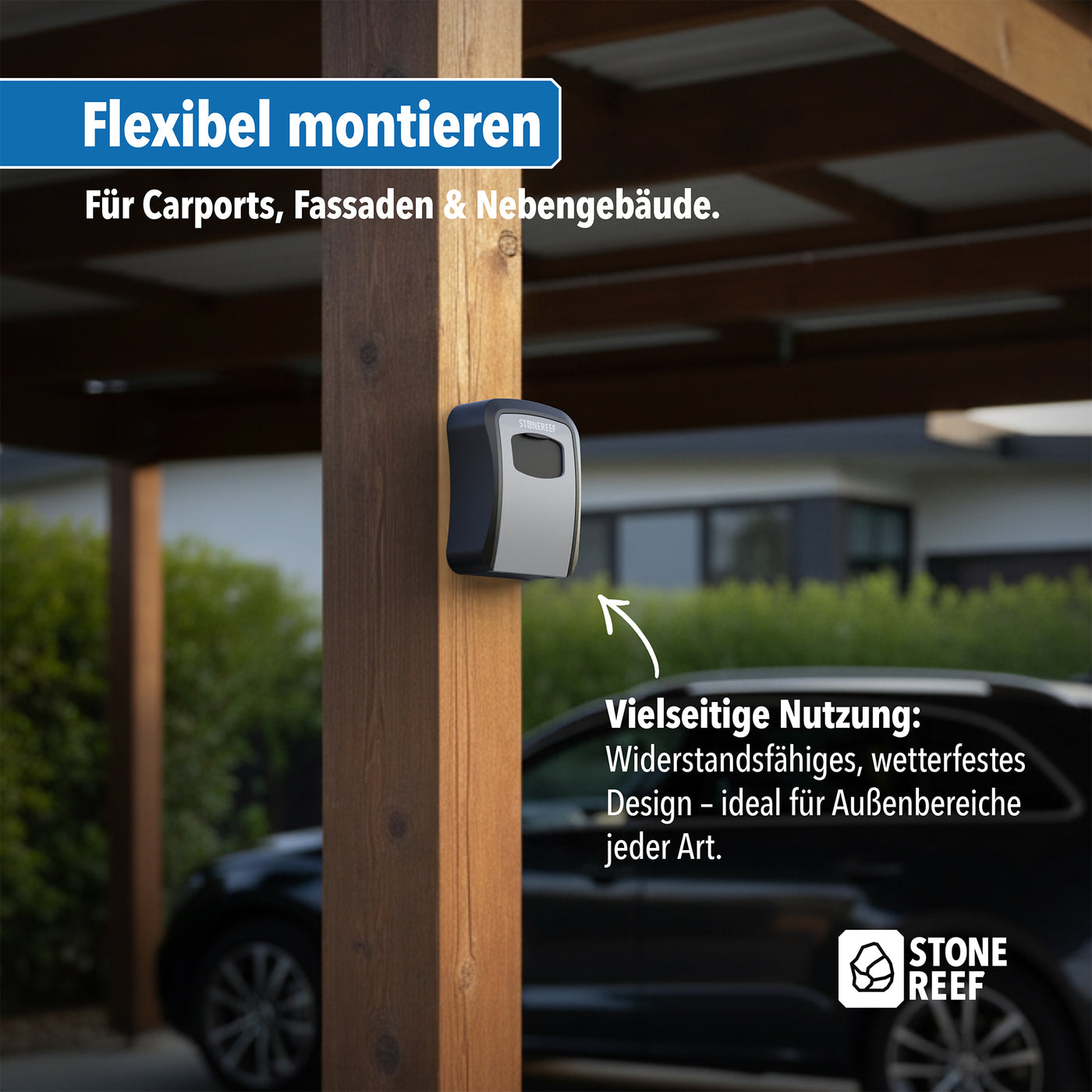 Lieferumfang der Schlüsselbox im Überblick – STONE REEF