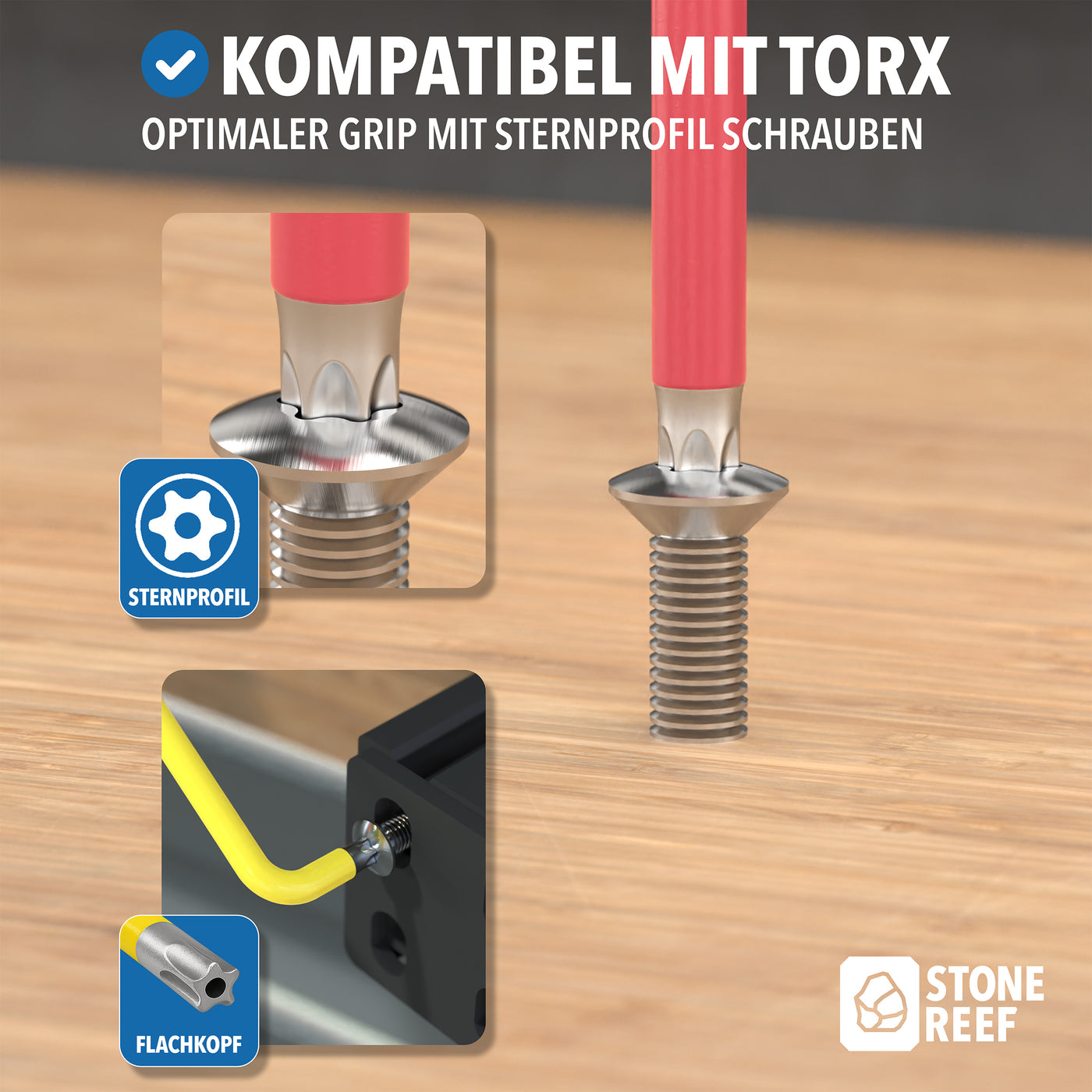 Chrom-Vanadium-Stahl des Winkelschlüssel-Sets – STONE REEF