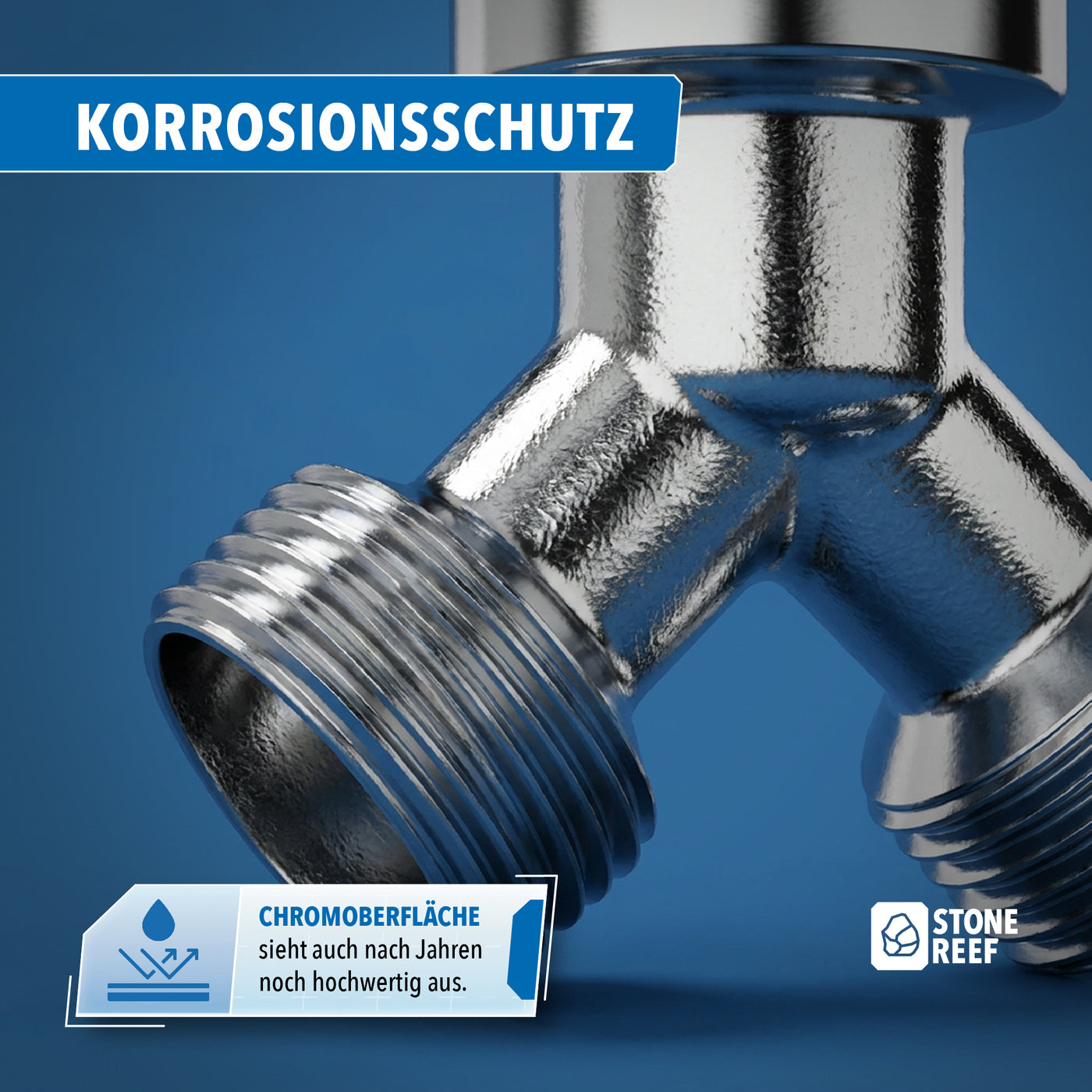 Lieferumfang des Y-Verteilers aus Messing – STONE REEF